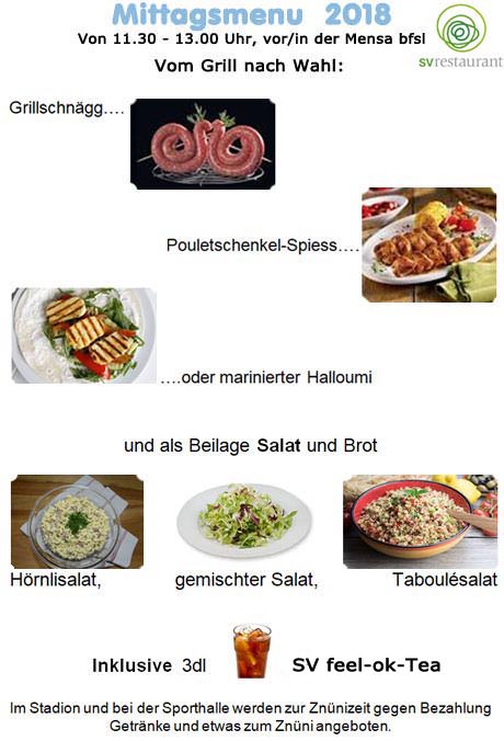 Mittagsmenue 2018